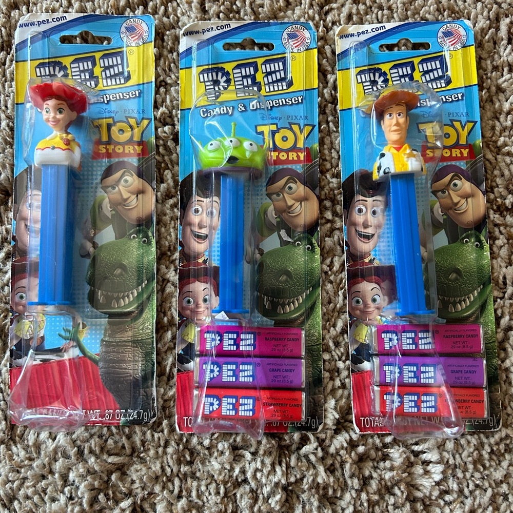 Toy Story Pez Dispensers-Woody, Jessie, and Alien